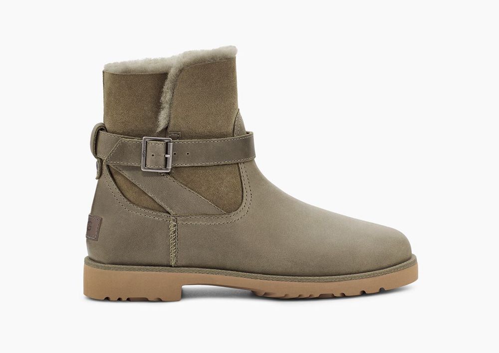 Ugg Romely Buckle - Womens Classic Boots - Olive - NZ (2359XOUTN)